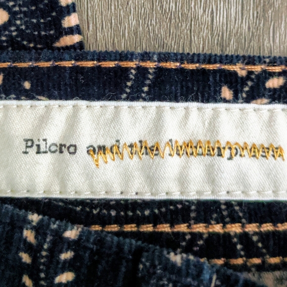Pilcro + Letterpress Navy Printed Serif Cords 26 - Picture 5 of 8